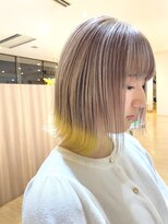 ニューヨークニューヨーク 姫路広畑店(NYNY) ブリーチ20代30代40代50代小顔◎デザインカラー毛先イエロー