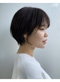 丸みショートシースルーバングくびれショートボブミニボブ