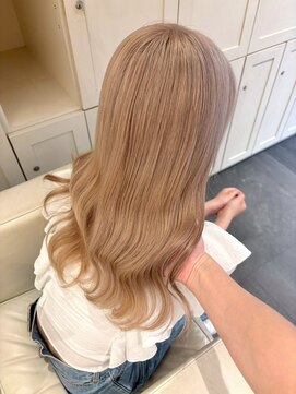 ベレーザ 渋谷神南(Beleza) 15667ブリーチ＆ダブルカラー渋谷レイヤーミルクティーベージュ