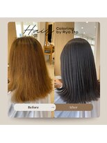 シャトン(chaton)&nbsp;グレージュ艶ストレート