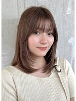 ロビー 表参道(ROBBY) ミディアムレイヤーカット/30代40代50代/顔周りカットくびれヘア