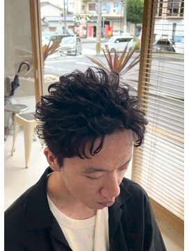 メンズギフト(men's GIFT) フェザーパーマメンズパーマセンターパート