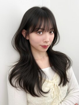 アマトウキョウ アユンチェ(AMA TOKYO×AYUNCHE) 顔周り　前髪　 レイヤーカット　韓国ヘア　透明感カラー