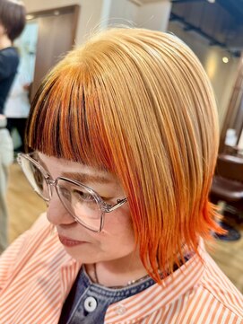 ブリッツ レボ(BLITZ-REVO) 着物ヘア/ダークアッシュ/ミディアムレイヤーカット/柏駅