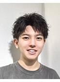 メンズ短髪アップバングショート