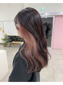 pink brown×coral pink