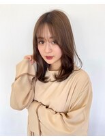 グレースバイハピネス(grace by happiness) 顔周りカット×ワンカール×天使の艶カラー7.2ミルクブラウン