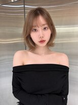 シー バイ ロンド 新宿(Sea by Lond)&nbsp;ワンホンレイヤ ー×ダークブルー[デジタルパーマ/ボブ/韓国]