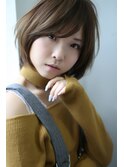 ナチュラルアッシュワンカール☆甘辛ショートボブ