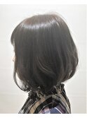 【Adatto】アッシュ小顔前下がり切りっぱなしボブ☆