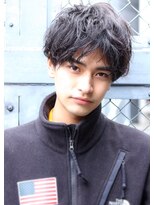 ネイビー(NAVY)&nbsp;【グレイスショート】ショートマッシュ×無造作ミックスパーマ