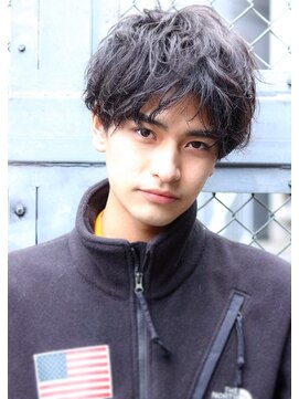 ネイビー(NAVY) 【グレイスショート】ショートマッシュ×無造作ミックスパーマ