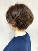 くびれマッシュショートグレージュ_外ハネボブ_ba278861