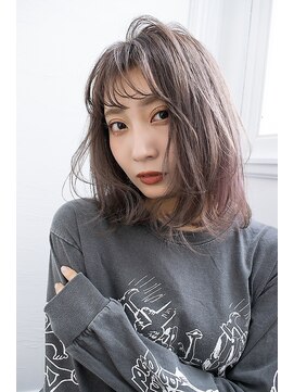 アンジェリカ 岡山店(ANGELICA) ANGELICA シースルーバング　ミルクティグレージュ　セミディ