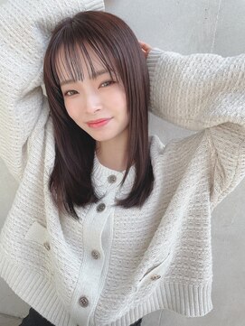 クララ サカエ(CLALA Sakae LA.DONNA group) パープルでツヤカラー 大人っぽスタイル