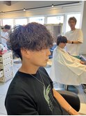 波巻きスパイラルパーマ　波巻きパーマ　スパイラルパーマ
