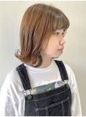 【FOLK】赤みなし透明感グレージュ☆似合わせ外ハネボブ♪