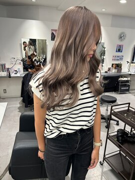 キング 梅田(K!ng) 【梅田】ダブルカラーケアブリーチミルクティーベージュ髪質改善