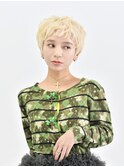 【RAWR】ホワイトブロンド_大人ショートボブ丸みカット似合わせ
