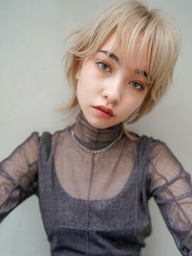 ギークス(GEEKS) 【GEEKS渋谷】ブロンドベージュ/ウルフカット/春カラー/20代30代