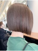調布レディースショート丸みボブワンカラーショコラ
