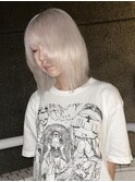 ホワイトカラーホワイトベージュケアブリーチウルフ