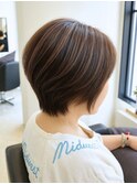 ベージュ×ハイライト