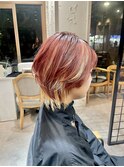 外ハネボブ似合わせカットブリーチなしブルーカラー三鷹吉祥寺み