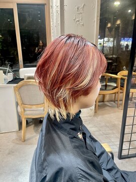 ゼスト 三鷹店(ZEST) 外ハネボブ似合わせカットブリーチなしブルーカラー三鷹吉祥寺み