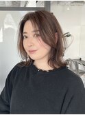 くびれショートボブ40代50代グレイカラー白髪染め白髪ぼかし