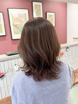 ムーン(moon) #ハッシュカット#フルバング#似合わせカット#レッドブラウン