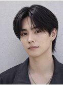 メンズカット 韓国 センターパート 毛流れ 襟足あり 20代30代