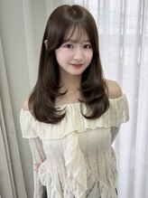 フォルテ 表参道店(FORTE)&nbsp;グレージュブラウン/ミディアムレイヤー/韓国巻き/顔周りカット