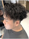 調布メンズパーマツイストスパイラルパーマ波巻きパーマツイスパ