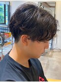 刈り上げメンズカット緩めシャドウパーマ