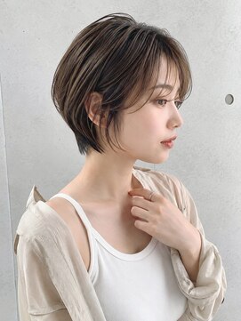 ノア 三宮店(NOA) 【NOA】髪質改善×シアーグレージュ｜耳掛けハンサムショート