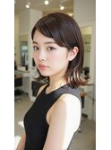 外ハネパーマ　大人カワイイ