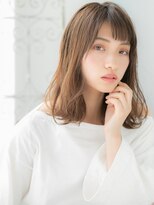 アルバハナレ 横浜(αlba HANARE)&nbsp;関内/髪質改善/ヘーゼルベージュ×クロスパーマ　こなれミディo