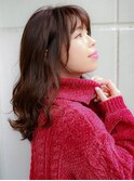 ナチュラルブラウン シースルーバング ゆるふわウェーブ ★★
