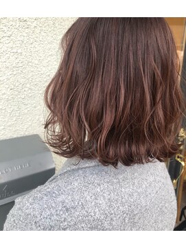 ブランココ(BlanCoCo) 肩上ボブ×ピンクベージュ