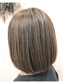 プランタン(Printemps) ぱつっとボブエアタッチハイライトミルクティーベージュ