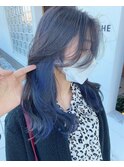 ☆インナーカラーネイビーブルー☆ ブランシェ小牧具志