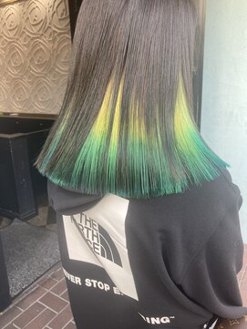 ドクターズサロン レラパール インナーライムグリーン裾グリーン