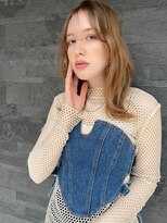 マリアバイアフロート(Maria by AFLOAT)&nbsp;【山田】シースルーバングミルクティーベージュくびれヘア