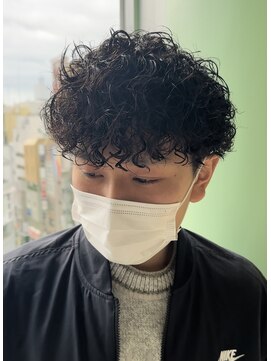 サロン ド ロイ(Salon de Roi) メンズパーマ六甲三宮元町ツイストスパイラルプードルパーマ眉毛