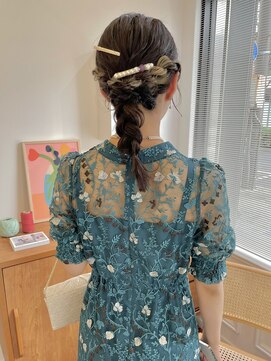 ヘアーアイスカルテット(HAIR ICI QUARTET) 大人美人ポニーテール編みおろし三つ編み褒められる♪