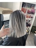 バレイヤージュ☆ホワイトシルバー
