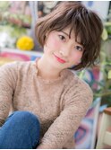 ミルクティーアッシュフェザーショートボブh3川口20代30代40代