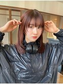 フェイスレイヤー/顔周りレイヤー/レッドブラウン