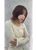 くびれボブ/ピンクブラウン